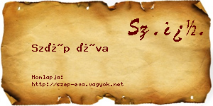 Szép Éva névjegykártya
